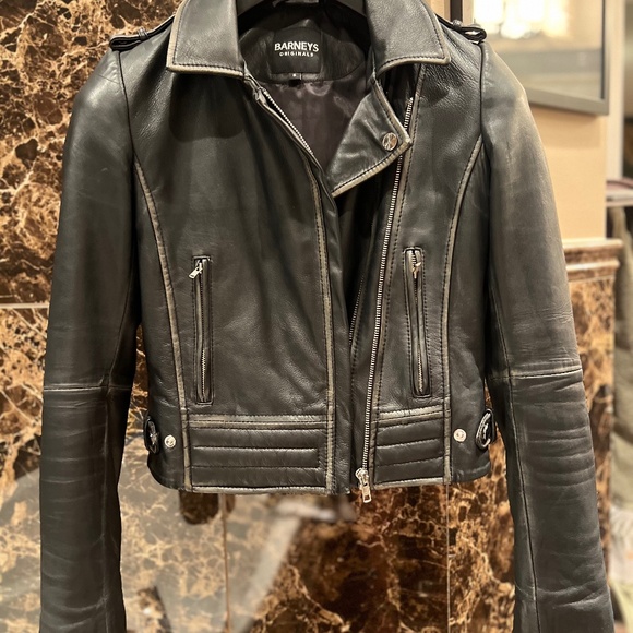 Barney’s Leather Moto Jacket - Picture 1 of 7